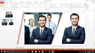 MS PowerPoint Tutorial how to cut out an image, remove and delete background