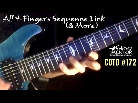 All 4-Fingers Sequence Lick (& More) | ShredMentor Challenge of the Day #172