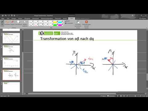 Grundlagen zur Transformation von einem Drehstromsystem in Statorkoordinaten zu Rotorkoordinaten
