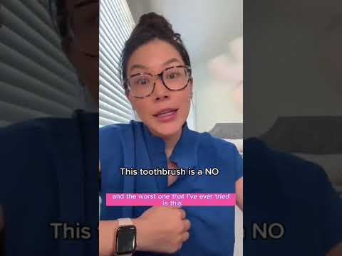 U-shaped toothbrush is TRASH! #toothbrush #dentist #cleanteeth