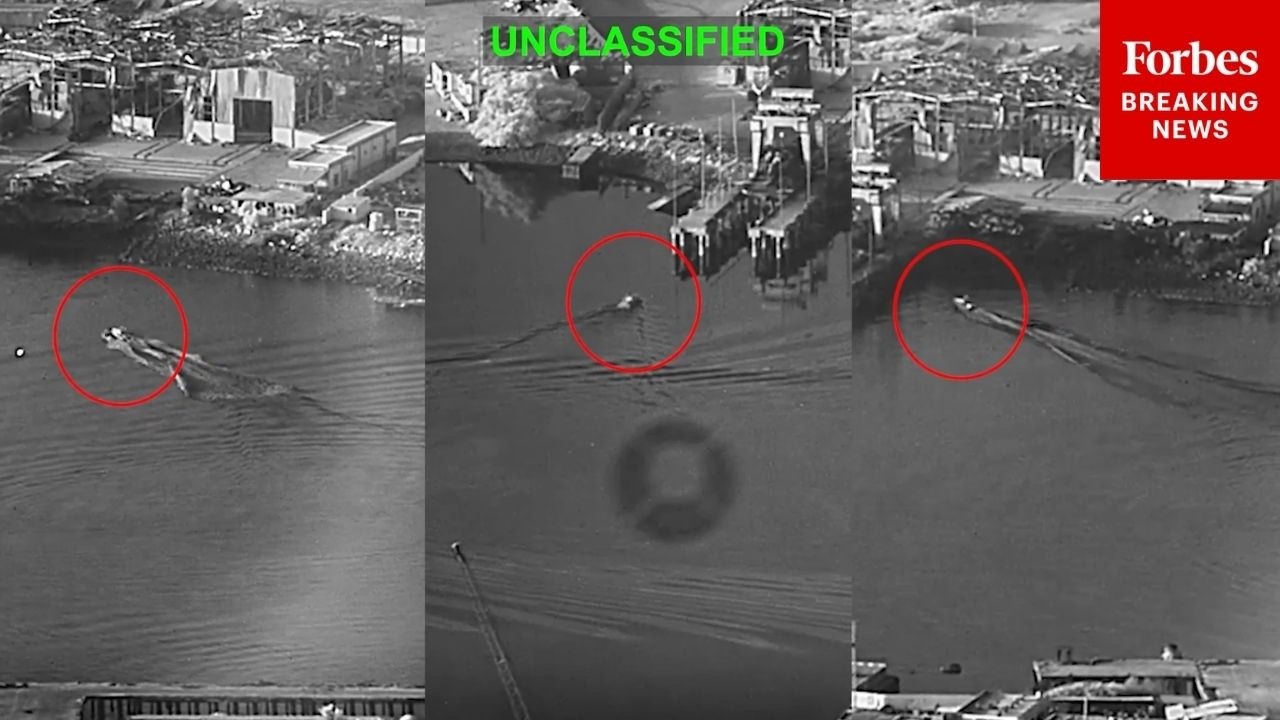 Video | CENTCOM Releases Footage Of Aquatic Drone Strikes Against Iranian Ship Maintenance Facility