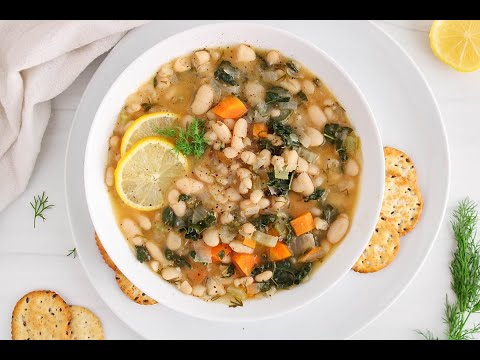 Lemony White Bean Soup with Kale