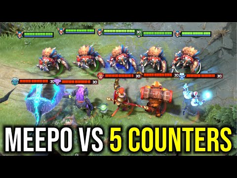 MEEPO VS THE WORLD..!! Meepo vs 5 Counter Pick Most Satisfying Gameplay 7.24 | Dota 2