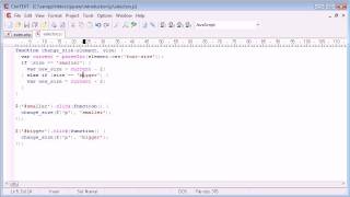 jQuery Tutorial - 28 - Font size switcher