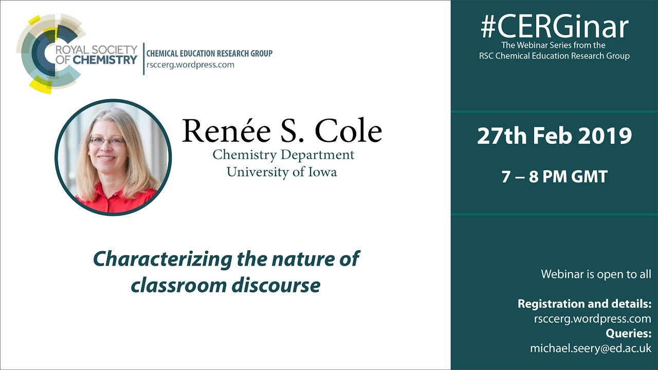 Renée Cole webinar - Characterizing the nature of classroom discourse