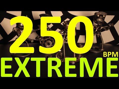 250 BPM - EXTREME - 4/4 Drum Track - Metronome - Drum Beat