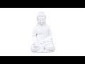 Statue de Bouddha blanc de 30 cm Blanc - Matière plastique - Pierre - 20 x 30 x 12 cm