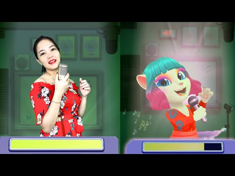 Cute girl imitating Angela Makeup - Sing karaoke - Talking angela2