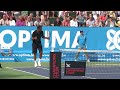 Yannick Noah 🇫🇷 dances on the center curt (ingenious).