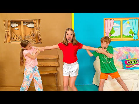 Nastya and Challenge Cardboard or Color Toys