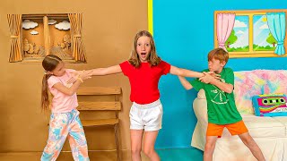 Download lagu Nastya and Challenge Cardboard or Color Toys mp3