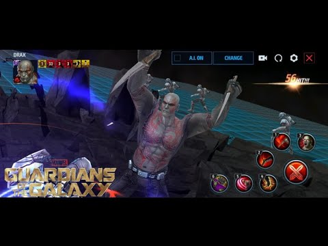 Drax in Guardians Of The Galaxy suit skills preview | Marvel Future Fight