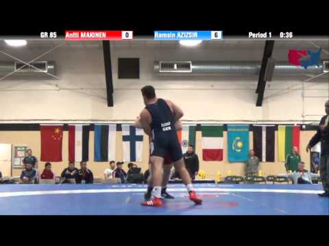 85 KG SF - Antti Makinen (FIN) vs Ramsin Azizsir (GER)