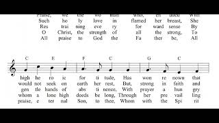 Download lagu Persekutuan Para Santa Wanita - Vespers I - Mari kita memuji wanita yang dikaruniai - Melodi Waltham (Calkin) mp3
