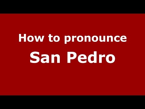 How to pronounce San Pedro (Colombian Spanish/Colombia)  - PronounceNames.com