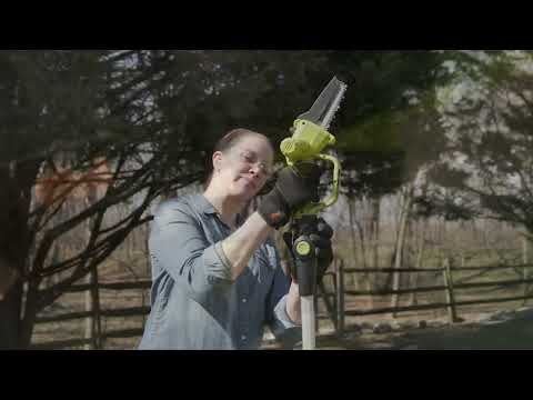 Sun Joe 24V Hand-held Chainsaw with Extending Long Reach Pole on QVC