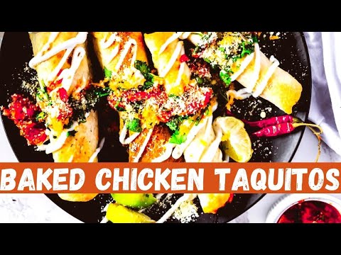 Cheesy Chipotle Chicken Taquitos | How to make Chipotle Chicken Taquitos | Baked Chicken Taquitos