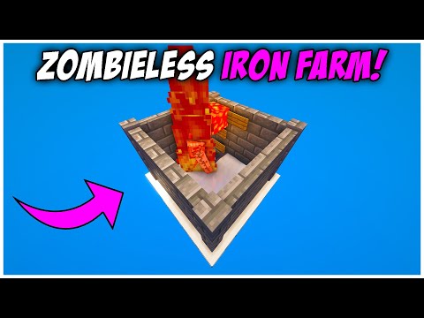 Easiest Iron Farm Without Zombie Tutorial! | Minecraft Java 1.20.6!