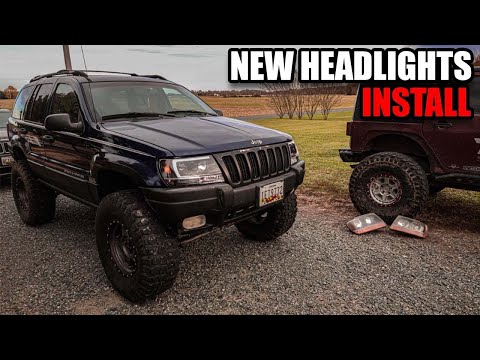 INSTALLING NEW PROJECTOR HEADLIGHTS ON MY JEEP WJ