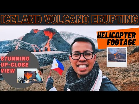 Volcanic Eruption in Iceland - Aerial and close-up Footage   -  Roman The Viking