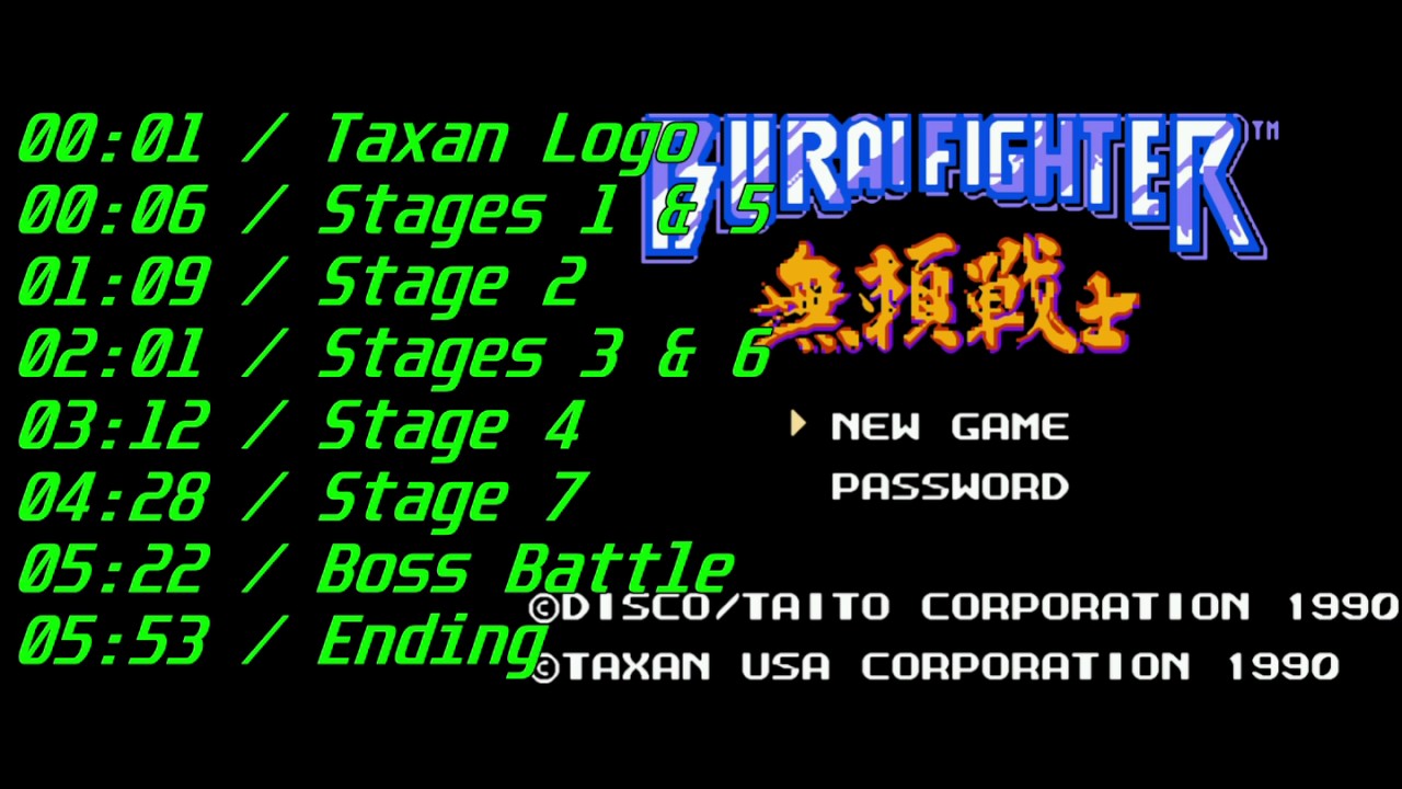 Nes Burai Fighter Soundtrack