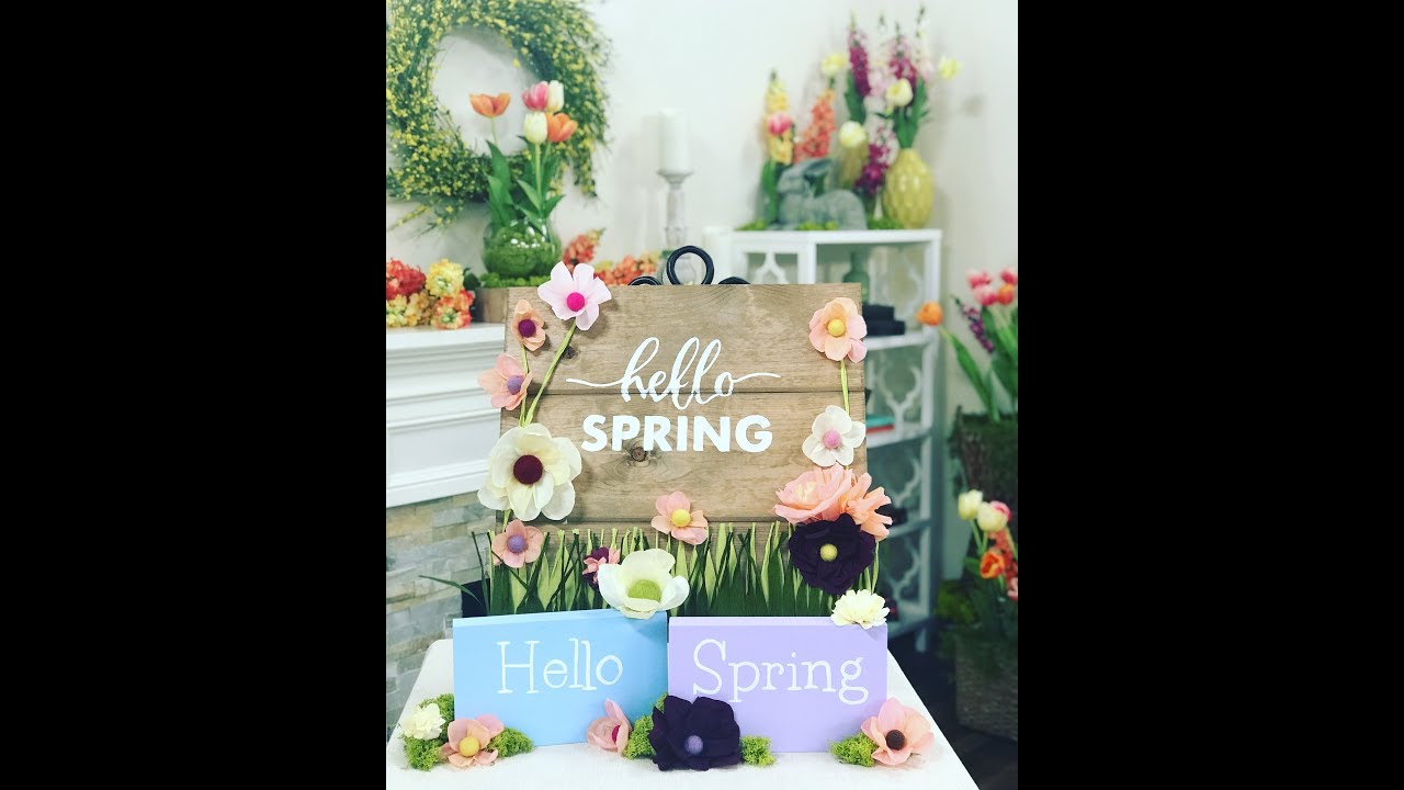 DIY Hello Spring Sign