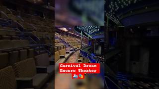 Carnival Dream Theater: Are the Sightlines Actually Good? 🎭🤯 #shorts