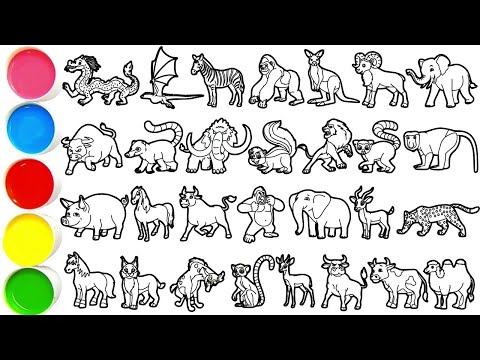 Draw Amazing Animals in Minutes - Dragon, Zebra, Gorilla, Kangaroo, Ram, Elephant, Buffalo & others