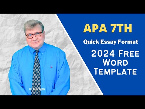 APA Style Essay Format 2024 (Word)