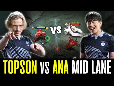 2x TI Champion Mid Lane BATTLE - Topson CK vs. Ana KOTL DOTA 2