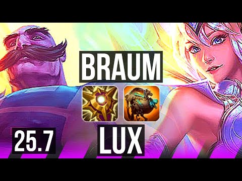 BRAUM & Jhin vs LUX & Caitlyn (SUP) | EUW Diamond | 25.7