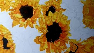 노란빛이 강렬한 해바라기 수채화 그리기Draw a watercolor of sunflowers with a strong yellow color
