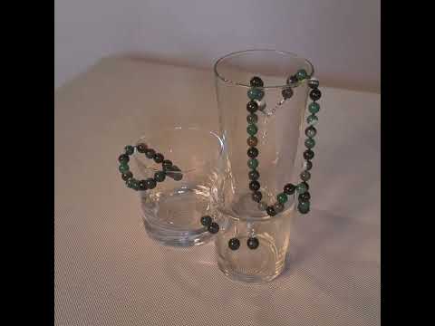 Миниатюра изображения товара Бусы Wolves Агат 3032 (зеленый)