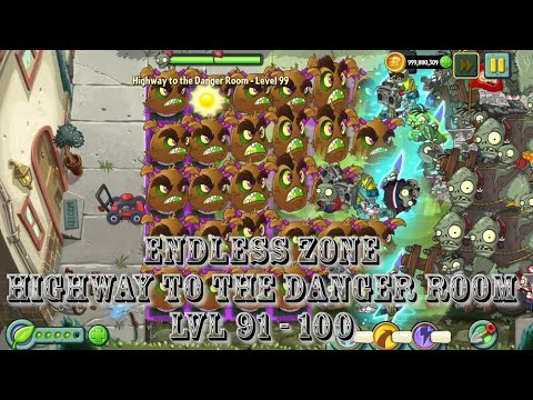 Plants vs Zombies 2 - Modern Day | Endless Zone All Max Level Plants Test Level 91 - 100