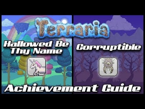 HALLOW & CORRUPT Worlds | Percent Criteria Change After 1.3 | TERRARIA Achievement/Trophy Guide