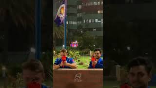Ishan Kishan and Daniel Sams enjoy at the MI Arena | Mumbai Indians