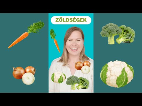 , title : 'CAN YOU NAME these vegetables in Hungarian? Carrot, onion, cauliflower, broccoli'