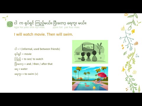 Learn Burmese - Dialogue 5 "What will you do on Sunday" [Beginner]