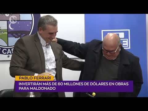 PABLO FERRARI, PRESIDENTE DE OSE, INVERTIRÁN MÁS DE 60 MILLONES DE DÓLARES EN OBRAS PARA MALDONADO.
