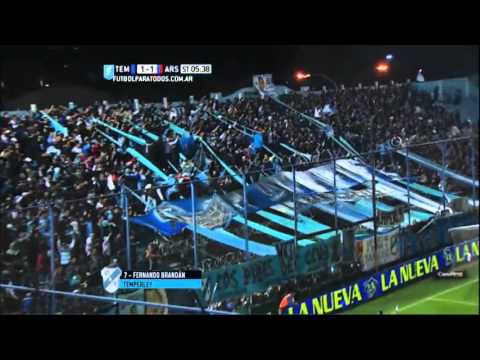 Gol de Brandán. Temperley 1 - Arsenal 1. Fecha 26. Primera División 2015. FPT.