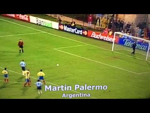 Martin Palermo misses three penalties in one game Copa America 1999