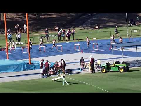 200m Hurdles U15yrs Girls Final, 2021 QLD All Schools 15-19yrs Chps, QSAC-SAF, Brisbane 16/10/2021