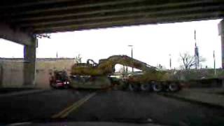 preview picture of video 'pilotcar.tv - Oversize Load Encounters Bridgeports Finest Bridgeport CT'