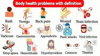 Body Health Problems | Illness Body Pain Vocabulary | Daily English Vocabulary | #healthproblem