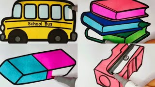 Color with me | Back to school | school supplies Coloring Pages 