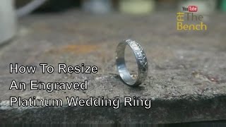 How To Resized An Engraved Platinum Wedding Band