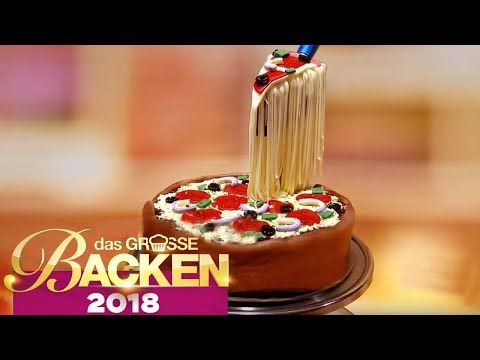 Street Food 3D-Torte: Deftige Pizza vs. Seafood | Verkostung | Das große Backen 2018 | SAT.1 TV