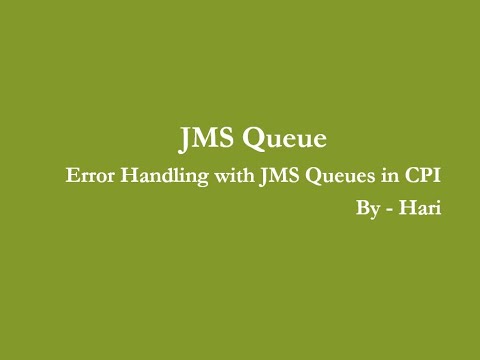 Error Handling with JMS Queues in CPI