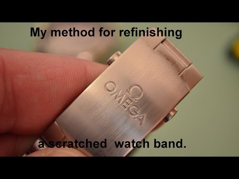 How to refinish a brushed watch band.