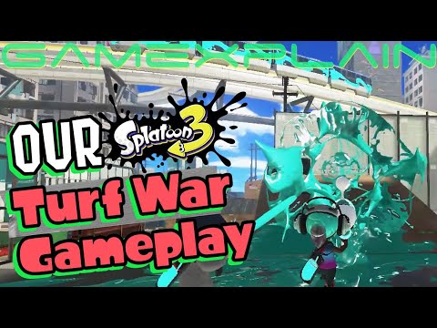 10+ Minutes of Turf War in Splatoon 3: Scorch Gorge + Eeltail Alley Gameplay!